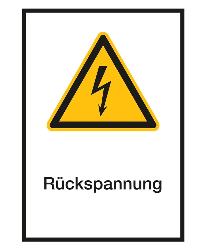 Warnzeichen Kombi Rückspannung